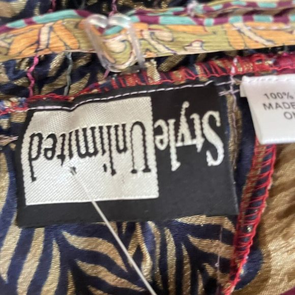 Style Unlimited Boho Dress Gold Blue One Size - Picture 8 of 10